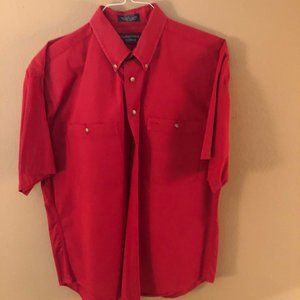 Roundtree & Yorke Men's Red Short Sleeve Shirt
